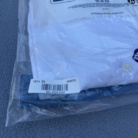 Lot of 3 NEW in Bag Stafford Wrinkle Free Dress Shirt Mens Size 18.5 35/36 - Picture 5 of 16